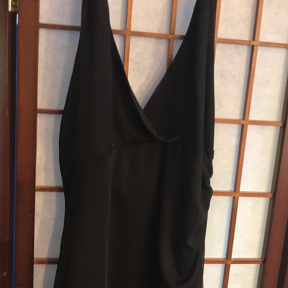 Black hi-lo, halter cocktail dress - Picture 3 of 4
